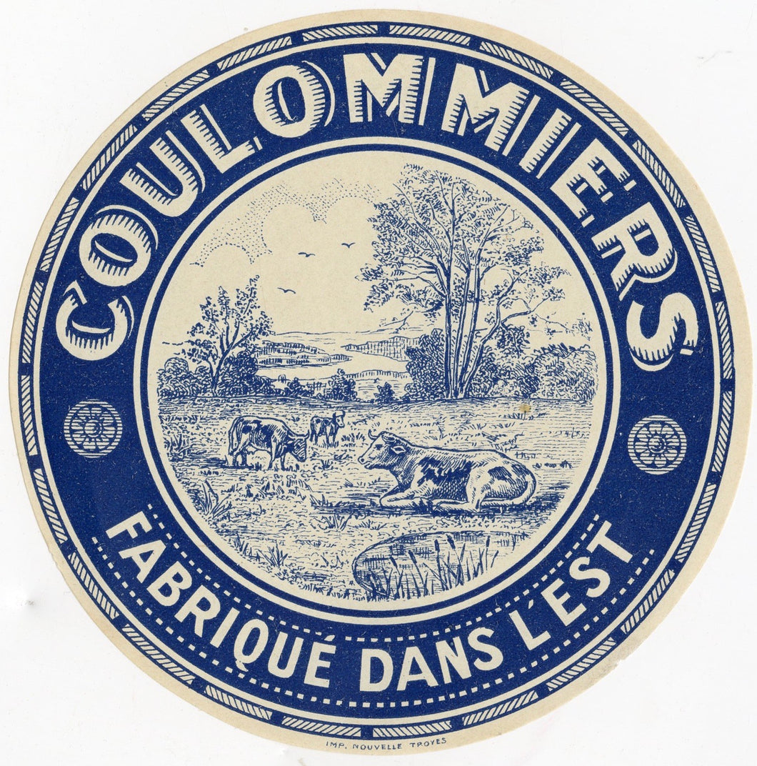Antique, Unused, French Coulommiers Cheese Label, L'Est