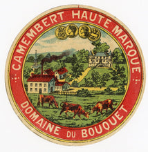 Load image into Gallery viewer, 001 Antique, Unused, French Camembert Haute Marque Cheese Label, Factory, Two Available