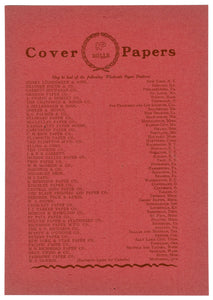Antique Niagara Paper Mills Sample Printing Advertisement, List of Paper Dealers