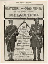 Load image into Gallery viewer, Advertising Page from The American Printer Journal, Russo-Japanese War, Gatchel &amp; Manning