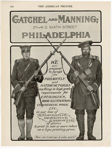 Advertising Page from The American Printer Journal, Russo-Japanese War, Gatchel & Manning
