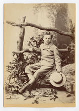 Load image into Gallery viewer, Victorian 1883 Cabinet Card, Young Boy in Country Setting || Melbourne