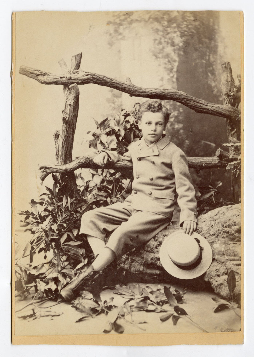 Victorian 1883 Cabinet Card, Young Boy in Country Setting || Melbourne