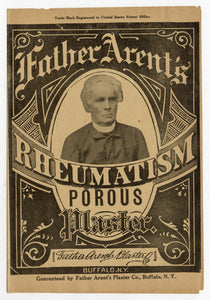 Antique Father Argent's Rheumatism Porous Plaster Advertisement, Quack Nostrum