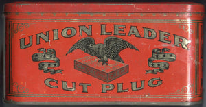 Rectangular Vintage Red Union Leader Cut Plug Tabacco Tin Package - TheBoxSF