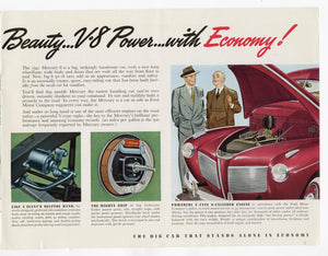 Vintage 1941 New Mercury 8 Illustrated Car Catalog