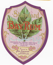 Load image into Gallery viewer, Antique, Unused BAY RUM LABEL, Cosmetic, Aftershave, Phil Eisemann, Lancaster, PA