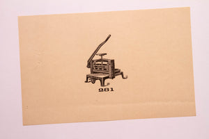 Letterpress and Printing Equipment Original Print | Press 281, Utility