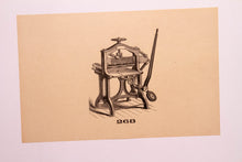 Load image into Gallery viewer, Beautiful Old Letterpress and Printing Equipment Original Drawings | Presses, 268 - TheBoxSF