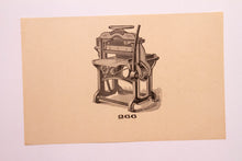 Load image into Gallery viewer, Beautiful Old Letterpress and Printing Equipment Original Drawings | Presses, 266 - TheBoxSF