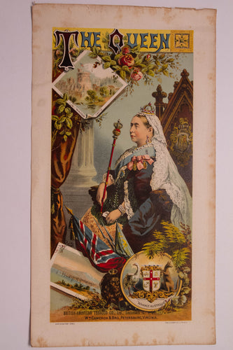 The QUEEN TOBACCO Caddy Label, Old, Vintage - TheBoxSF